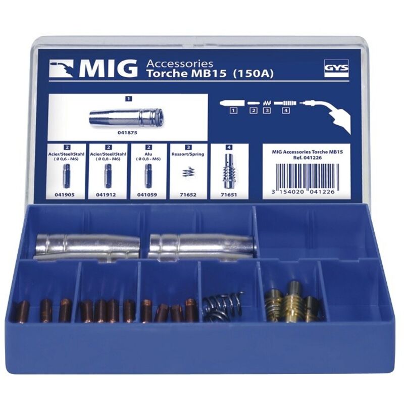 Toparc 041226 Accessories Set MB15 for MIG Burners 150A