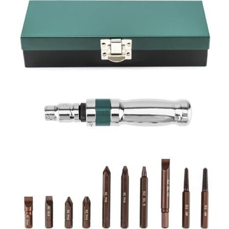 Coffret de Tournevis à Frapper, Tournevis à Chocs + Adaptateur + Embouts, 12 Pièces, 1/2"dengyank