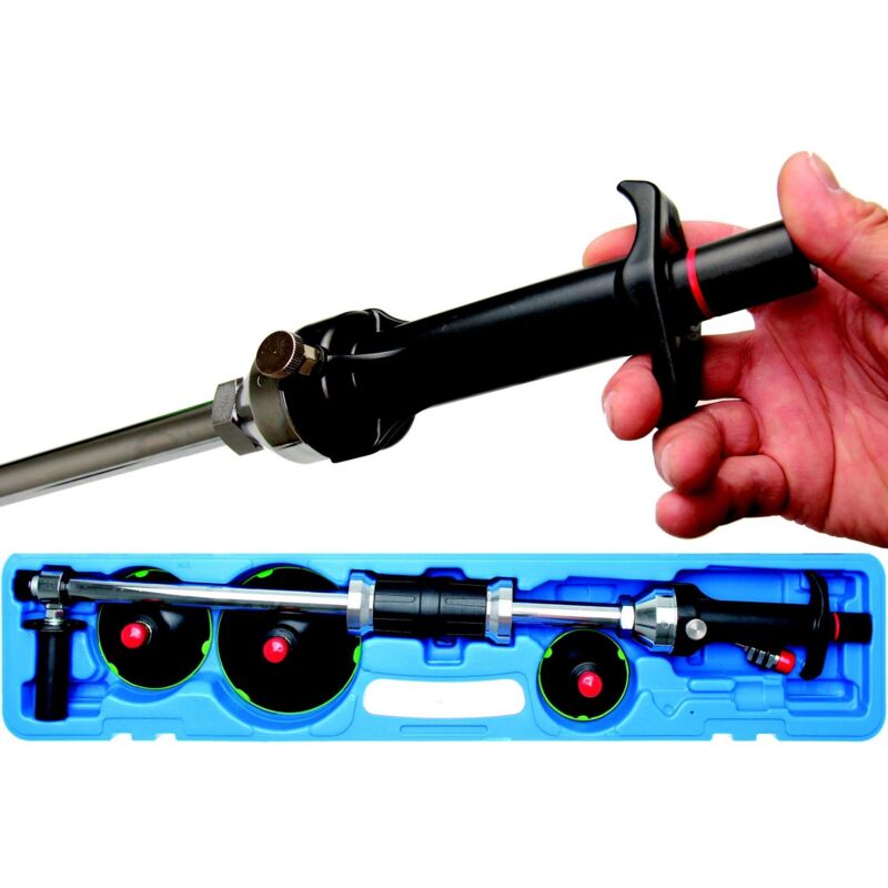 Coffret debosselage de carrosserie pompe a vide, marteau a inertie