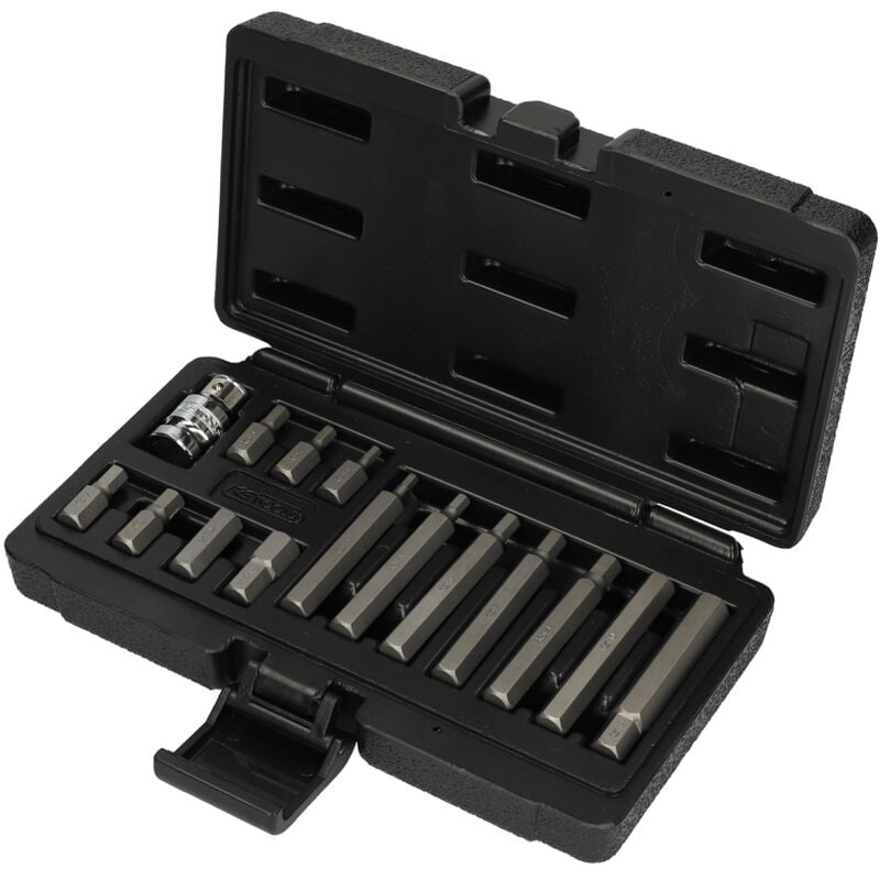 Kstools - Coffret de 15 Embout de vissages 6 pans 1/2'', 12 mm
