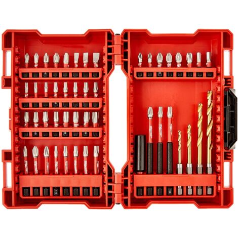 Coffret d'embouts de vissage et forets MILWAUKEE Schockwave- 48 pièces - 4932430906