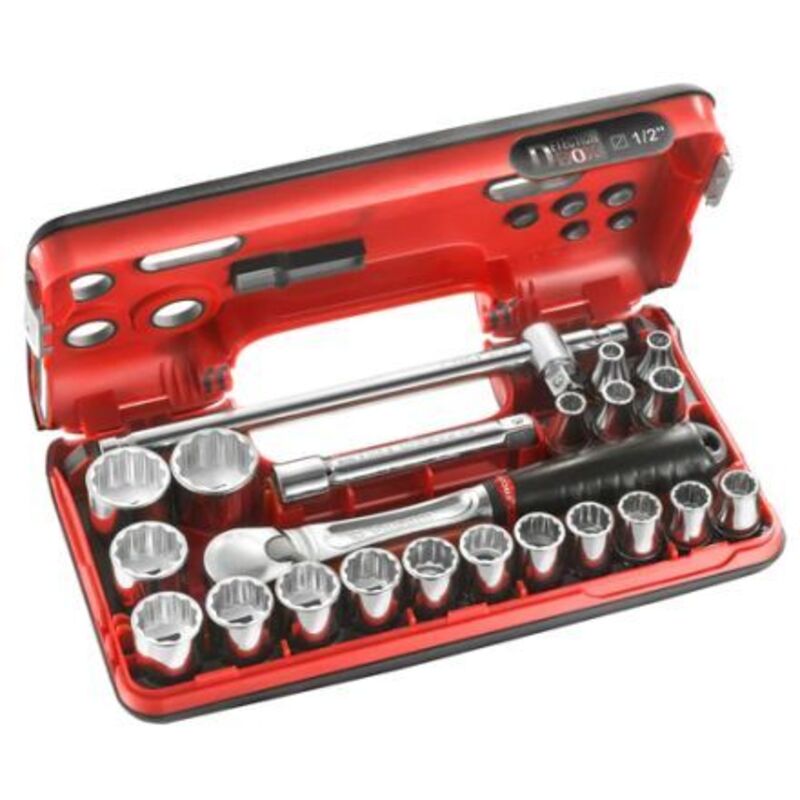 Coffret Détection Box 12 douilles 12 pans Facom SL.DBOX412