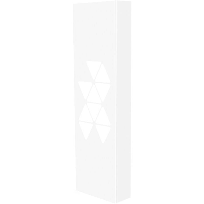 Coffret d'habillage Atole 13 modules en acier blanc avec porte connect - h. utile : 1110 mm