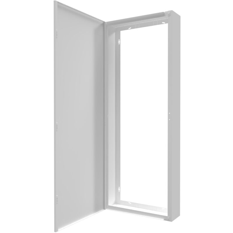 Cache Compteur Électrique en acier blanc 18 Modules h. 117 x l. 45 x p. 14 cm