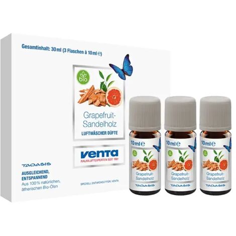 Coffret d'huiles bio Venta Taoasis 3 x 10 ml Pamplemousse/Santal