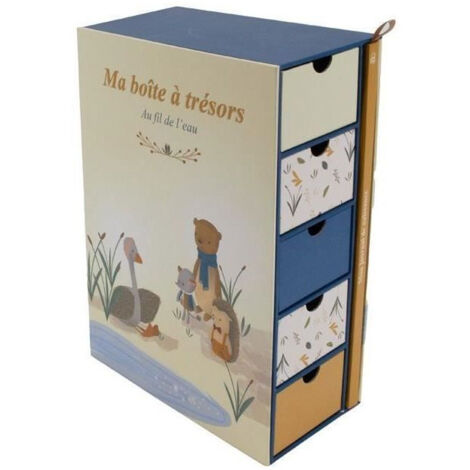 Coffret - DOMIVA - AU FIL DE L'EAU - Boîte a trésors + Journal de naissance