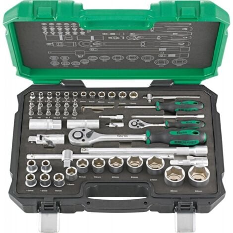 Coffret cliquet manche rotatif 360° 1/4'' 38 outils - batelec-ci