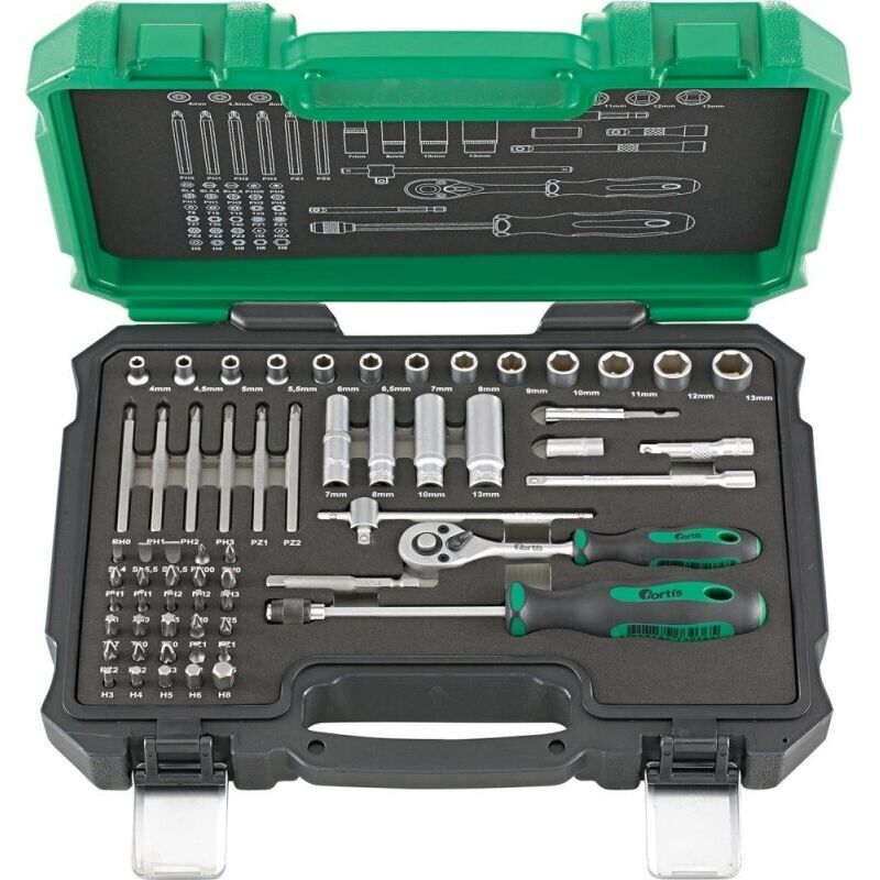 FP - Coffret douille 1/4 61 unités fortis