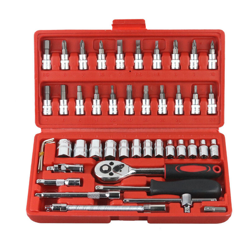 Tonchean Coffret cliquet et douilles,coffret douille cliquet.cle cliquet 1/4''.douilles et coffrets.outillage mecanique auto professionnel.utilisé