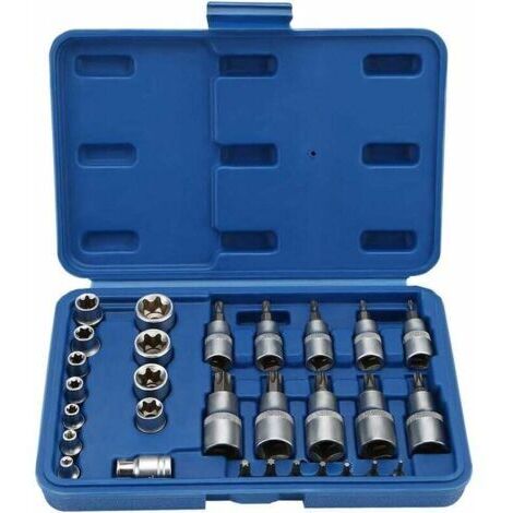Coffret Douille Torx Femelle/Mâle T8-T55 avec Boîte