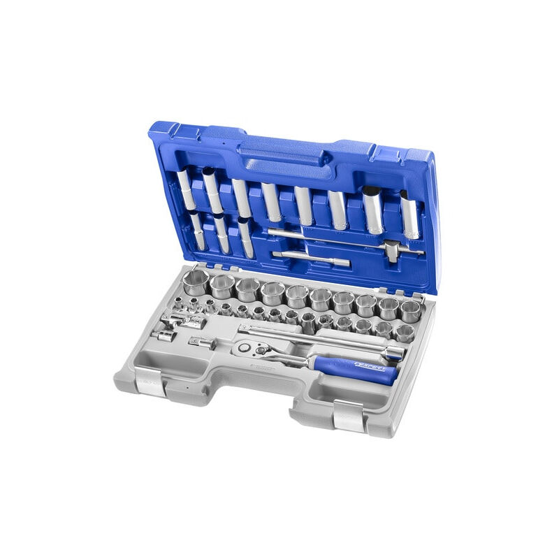 Coffret de douilles et accessoires 1/2' métriques 42 pièces - E032908 - Expert by Facom