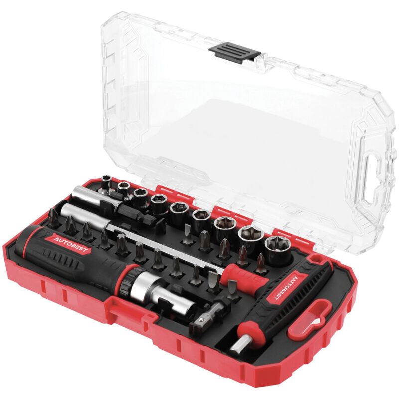 Coffret douilles embouts 29 pièces - Acier au s2