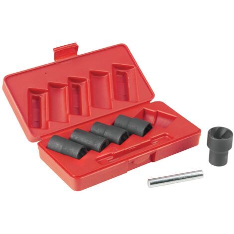 Coffret douilles extracteurs d'ecrous, de boulons carre 1/2
