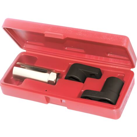 Equipement Express Sicoba – Coffret de douilles pour sonde Lambda et capteur d'oxygène 3 pièces – Compatible VW, Audi, Renault – Acier au chrome pour démontage rapide