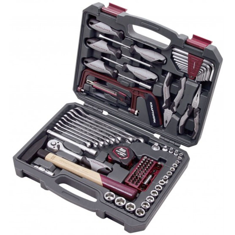 Coffret d'outils 1/4" et 3/8" 96 pcs kraftwerk