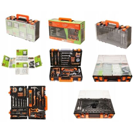 Coffret d'outils, clés à douille, tournevis 1400 EL