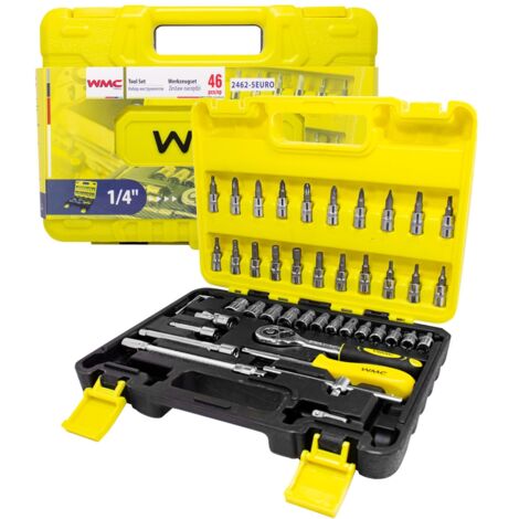 Coffret d'outils embouts douilles 1/4 46 pièces