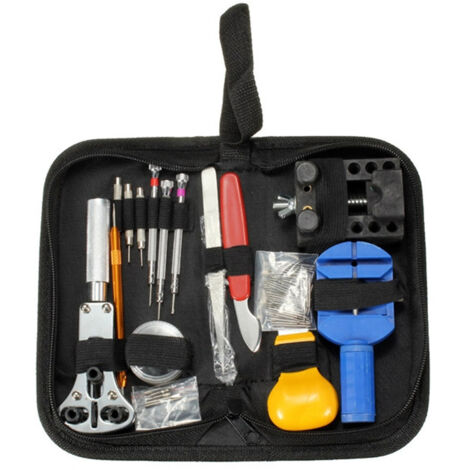 Coffret d'outils horlogers 144 pièces, coffret combiné 144 pièces, kit d'outils de réparation horloger 144 en 1