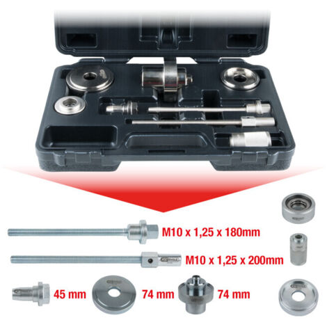 Kstools – Coffret d'outils pour silentblocs VAG – 8 pièces – Plaque de pression pour montage sans dommage – Compatible Volkswagen, Audi, Škoda