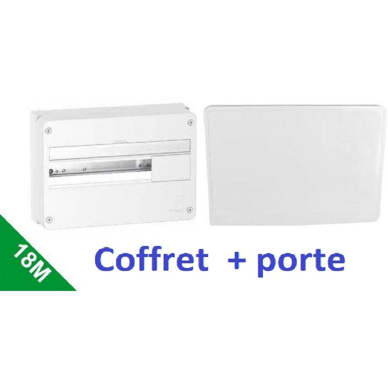 Coffret électrique 18 Modules Schneider avec porte R9H18401 + R9H18421