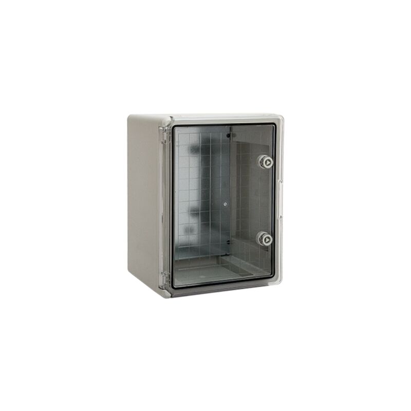 Coffret électrique ABS 280x210x130 étanche IP65 - Porte transparente - avec plaque