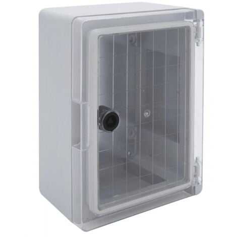 EM DISTRIBUTION Coffret électrique ABS 330x250x130 étanche IP65 - Porte transparente - avec plaque de fond