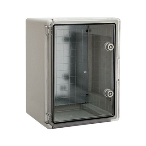 Coffret électrique Abs 400x300x196 étanche Ip65 - Porte Transparente - Avec Plaque