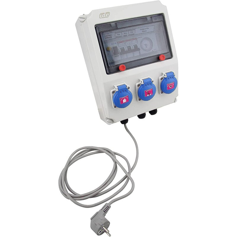 Coffret Electrique Piscine Sur Prises - Pompe Filtration+Robot Piscine+Projecteur Led - Protection 30Ma - Horloge - Idéal Pour Piscine Hors Sol