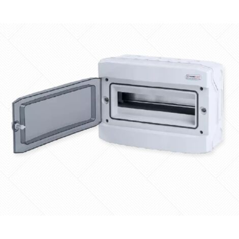 Coffret électrique étanche 18 modules IP65 +  borniers de terre / Neutre et 18 entrées câble