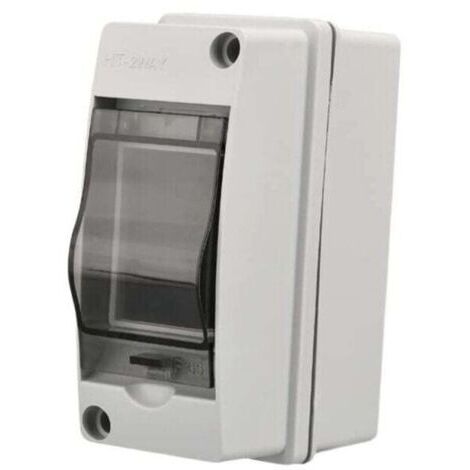 Coffret Electrique Etanche Exterieur IP65, 2 Modules, ABS de Surface en Plastique, Boite de Boitier Etanche Electrique Exterieur, Armoire de Contrôle, Coffret Modulaire Boitier de Jonction (2 Wa