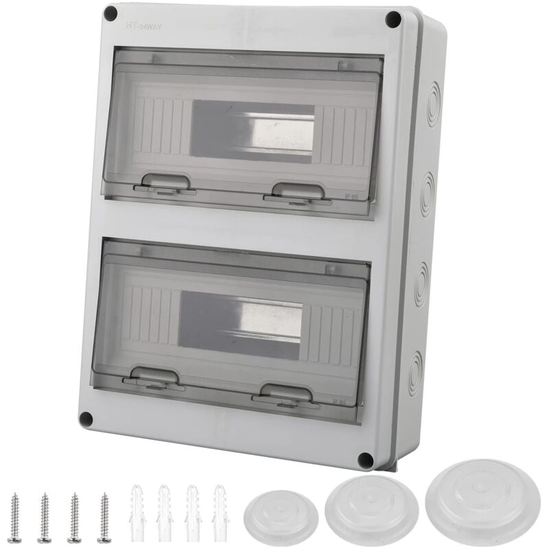 Beijiyi - Coffret Electrique Etanche Exterieur IP65, 24 Modules, IP65 abs de Surface en Plastique, Boite de Boitier Etanche Electrique Exterieur,