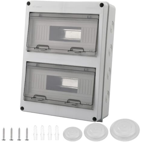 Coffret Electrique Etanche Exterieur IP65, 24 Modules, IP65 ABS de Surface en Plastique, Boite de Boitier Etanche Electrique Exterieur, Armoire de Contrôle, Boitier de Jonction