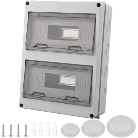 Coffret Electrique Etanche Exterieur IP65, 24 Modules, IP65 ABS de Surface en Plastique, Boite de Boitier Etanche Electrique Exterieur, Armoire de Contrôle, Boitier de Jonction