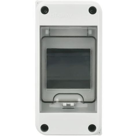 Coffret Electrique Etanche Exterieur IP65, 3 Modules, ABS de Surface en Plastique, Boite de Boitier Etanche Electrique Exterieur, Armoire de Contrôle, Coffret Modulaire Boitier de Jonction (3 Way)