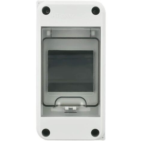 Coffret Electrique Etanche Exterieur IP65, 3 Modules, ABS de Surface en Plastique, Boite de Boitier Etanche Electrique Exterieur, Armoire de Contrôle, Coffret Modulaire Boitier de Jonction (3 Way)