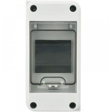 Coffret Electrique Etanche Exterieur IP65, 3 Modules, ABS de Surface en Plastique, Boite de Boitier Etanche Electrique Exterieur, Armoire de Contrôle, Coffret Modulaire Boitier de Jonction (3 Way)