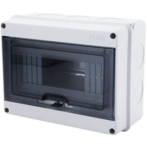 Coffret Electrique Etanche Exterieur, IP65 8 Modules Ableaux à Disjoncteurs éLectriques Boitier, Etanche Electrique Exterieur, Boitier de Jonction pour Utilisation à l'extérieur