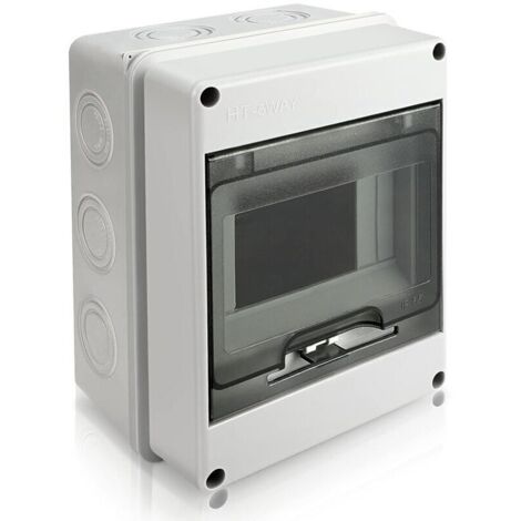 Coffret Electrique Etanche, IP65 5-MODULES Ableaux à Disjoncteurs éLectriques Boitier, Etanche Electrique Exterieur, Armoire de Contrôle, Boitier de Jonction pour Utilisation à l'extérieur