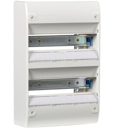 Coffret électrique nu 2 rangées 26 modules – Indice de protection IP30 – Installation en saillie – Plastique certifié NF – Nalto