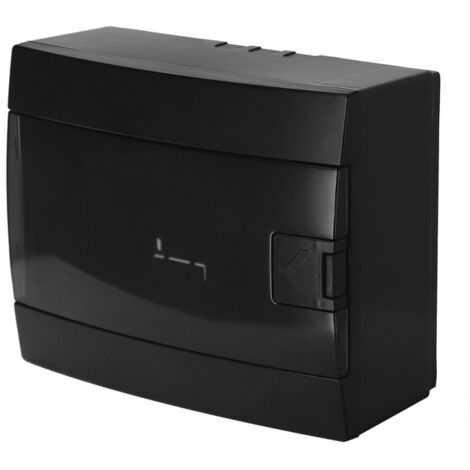 Coffret électrique nu 8 modules 1 rangée – IP40 noir – Résistant aux chocs IK08 – Pour installations électriques sécurisées – Horoz Electric