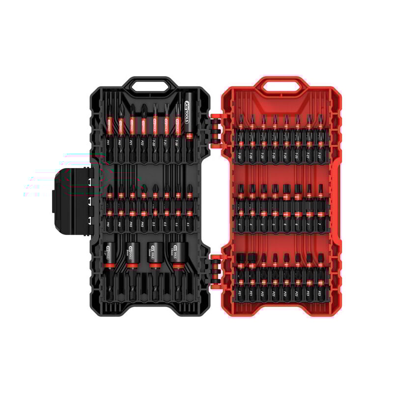 Kstools - ks Tools - Coffret d'embouts de vissage à chocs - coffret d'embouts visseuse 1/4' - 76 pièces d'embouts de visseuse à chocs - 515.2302F