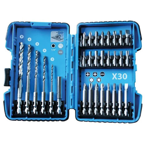 Coffret embouts et forets métal Leman 1/4" 30 pièces