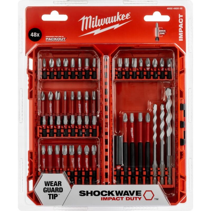 Milwaukee - Jeu d'embouts shockwave™ impact duty (48 pièces)