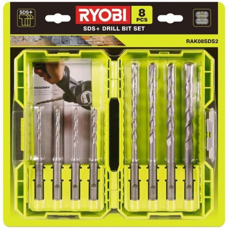 Ryobi - Coffret empilage 8 forets sdsplus RAK08SDS2