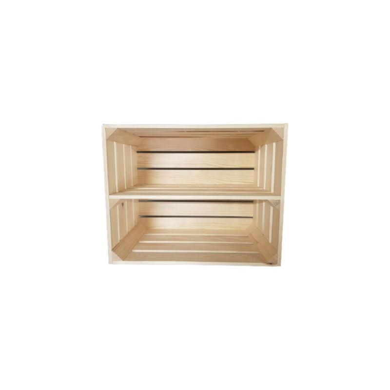 Coffret en bois 50x40x30 avec une longue étagère