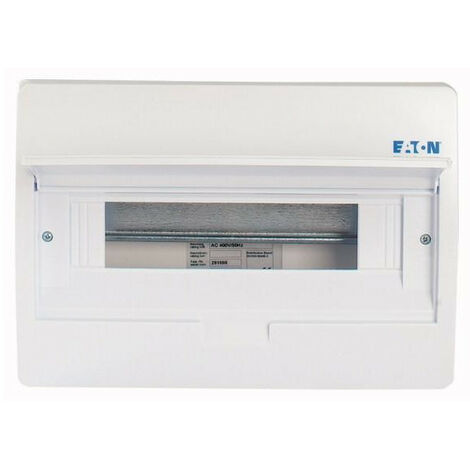 Coffret en saillie IP40 1 rangée 18 mod porte blanche 000281692 EATON BC-O-1/18-TW-ECO