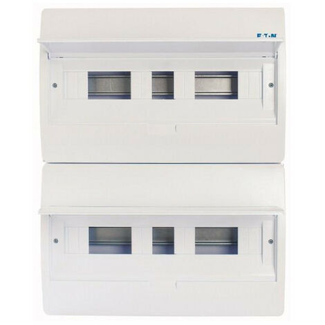 Coffret en saillie IP40 2 rangées 36 mod porte blanche 000281694 EATON BC-O-2/36-TW-ECO