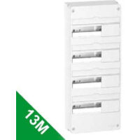Coffret en saillie Resi9 - 4 rangées de 13 modules - Blanc RAL9003 - Schneider Electric