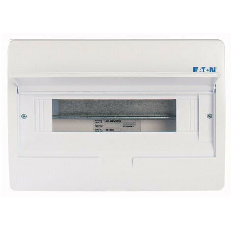 Coffret encastré IP40 1 rangée 12 modules porte blanche EATON BC-U-1/12-TW-ECO