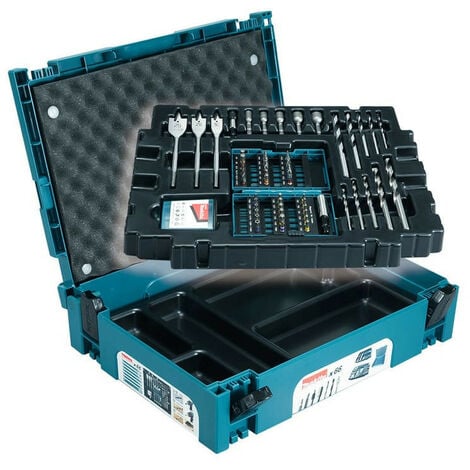 Coffret ensemble d'accessoires MAKITA 66 pièces en coffret MAK-PAC - B-43044